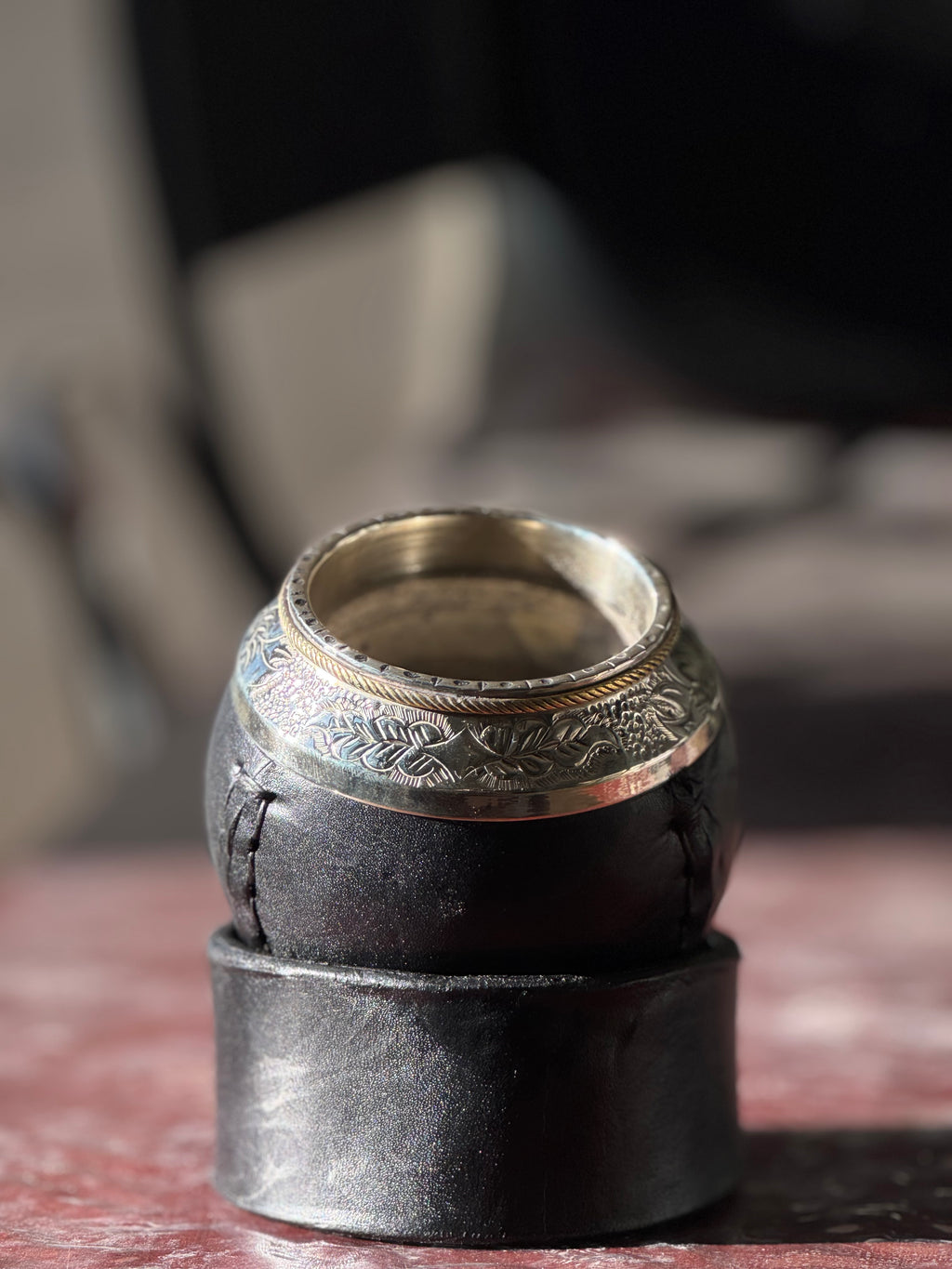 Mate Torpedo Bolita Cincelado al Lacre