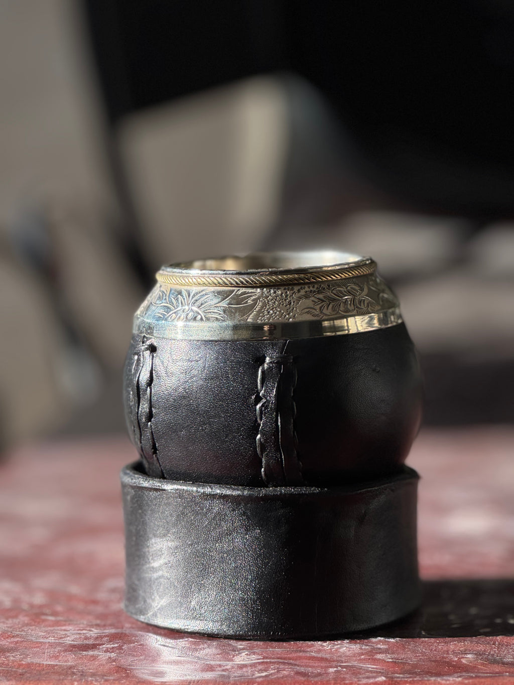 Mate Torpedo Bolita Cincelado al Lacre
