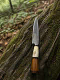 Cuchillo Artesanal Cabo Ciervo y Madera 14 cm