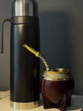 Combo Mateador Completo | Torpedo Cincelado + Bombillón de Alpaca + Termo Media Manija