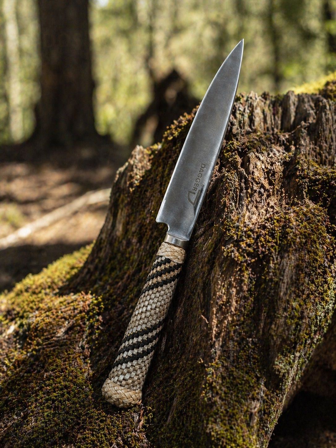 Cuchillo Artesanal Trenzado en Tiento 14 cm